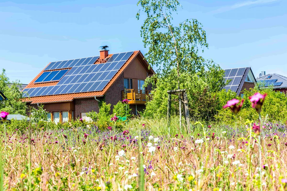 Häuser mit Photovoltaikanlagen