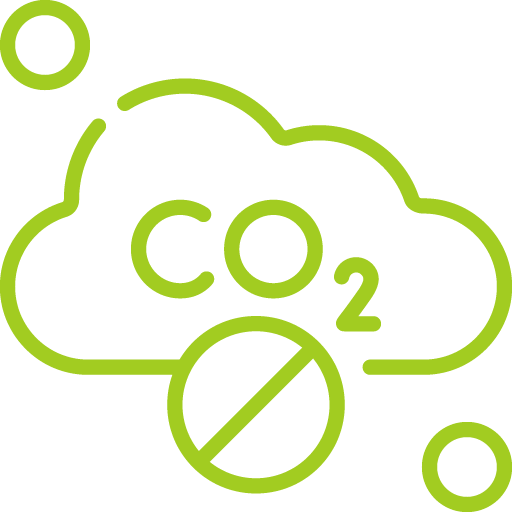 weniger CO2
