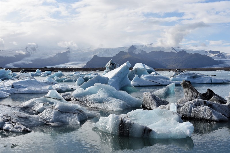 Eisberge im Meer vor Island