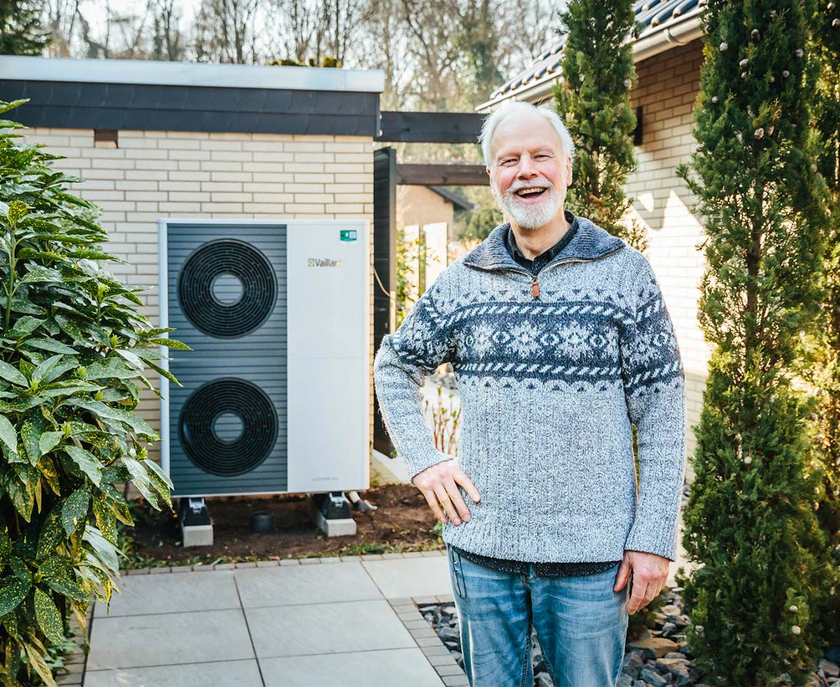 Wärmepumpe mit Kunden